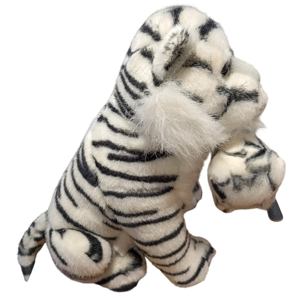 RARE A&A Soft N' Cuddly White Tiger 12" Mother and Cub Plushie NWT w/Gift Tag‎ - Picture 4 of 10